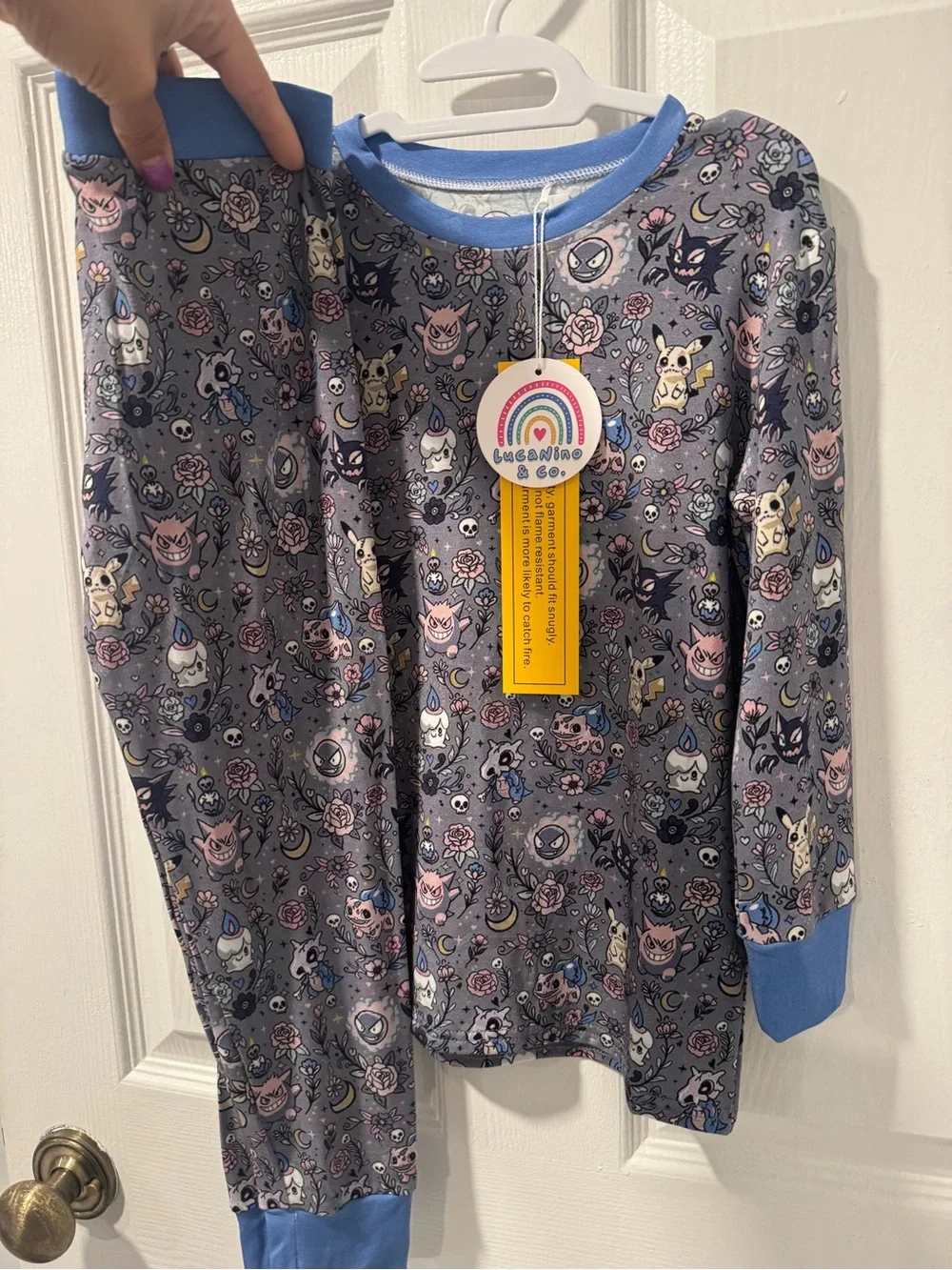 Emo Pokemon Bamboo Pajama Set Size 5/6 - LucaNinoandCo.
